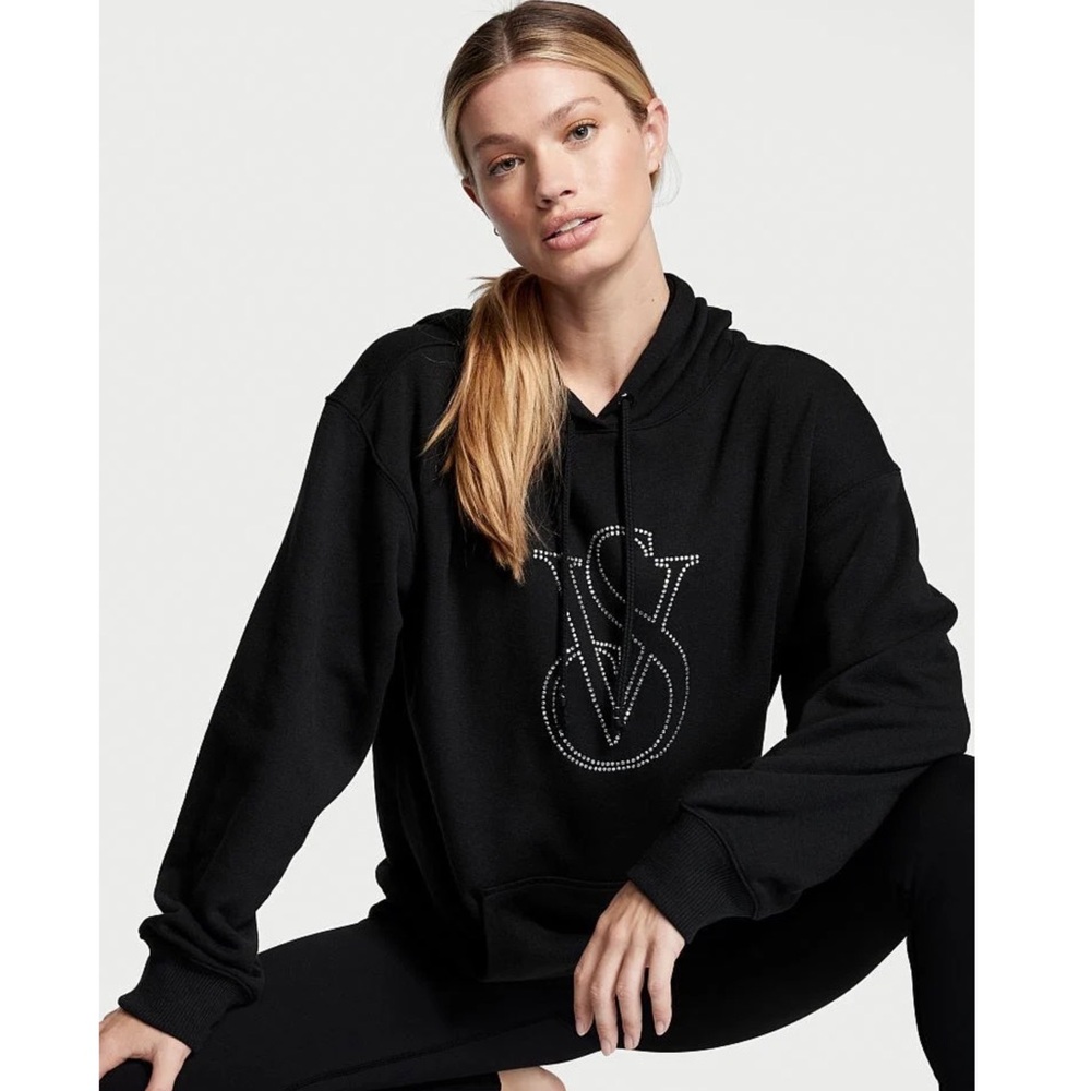 Victoria’s Secret Rhinestone Logo Oversized Hoodie